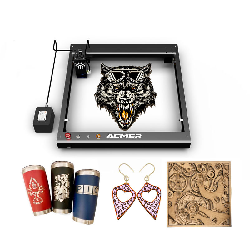 ACMER P2 Diode Laser Wood Cutter And Engraver 33W Dengan Sistem Bantuan Udara Otomatis