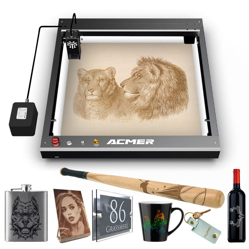 36W Laser Engraver Dan Cutter Diode Laser Mesin Wood Engraver Untuk Baseball Bat