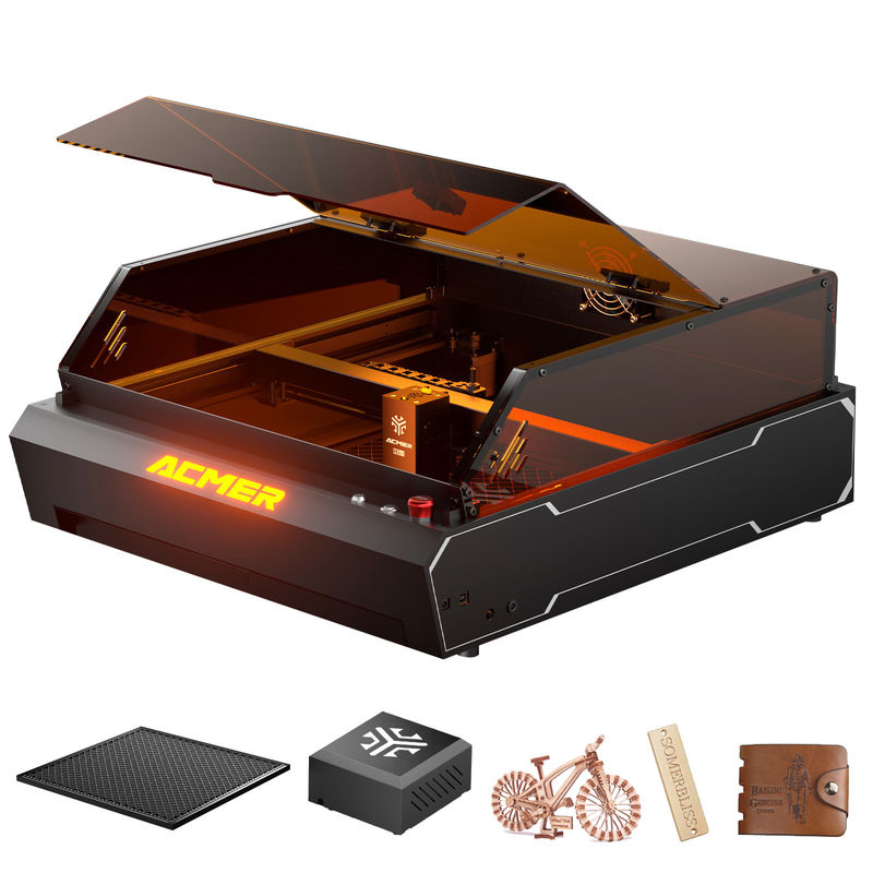 2 In 1 Mesin Pemotong Ukiran Laser Dual Laser 390x400mm Ukiran Area Kerja
