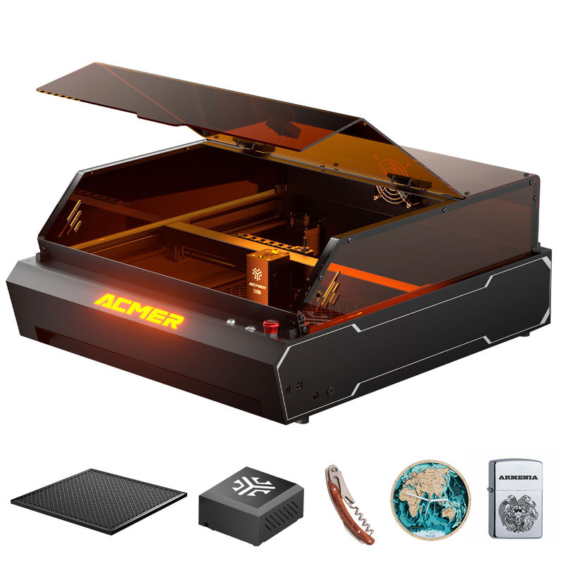 ACMER P3 2-in-1 Dual Laser Module Engraving Cutting Machine Dengan Laser Diode 10W 2W Laser IR