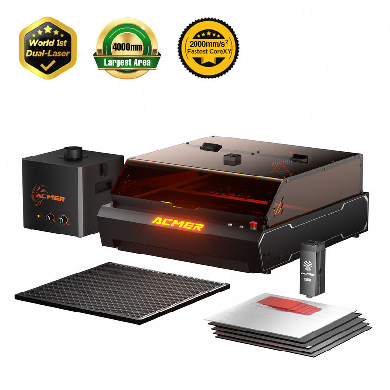 High Powerful ACMER 48W Diode Laser Cutter Untuk Kayu Dan Beberapa Dark Opaque Akrilik