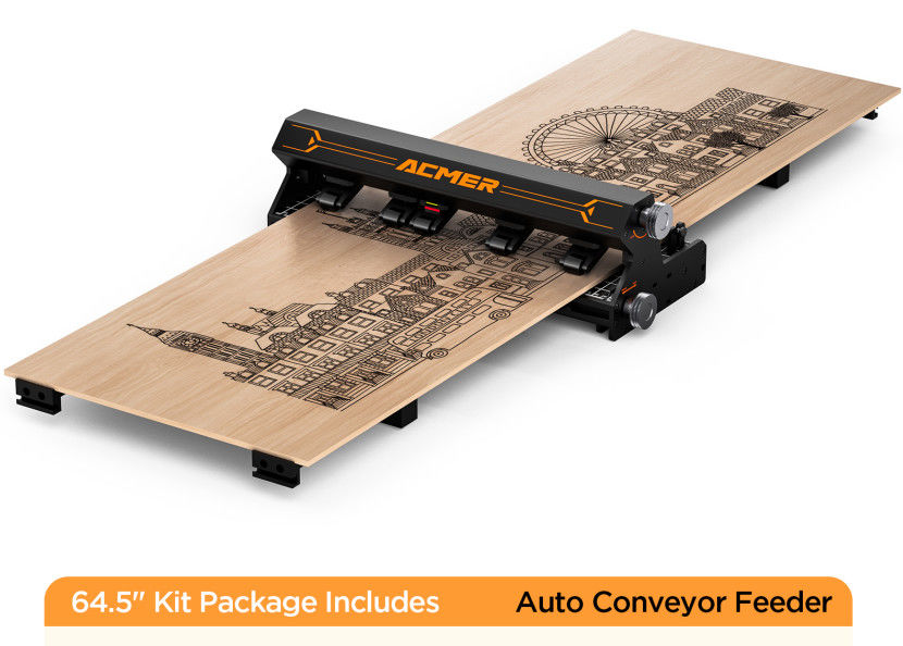 Kecepatan maksimum 15000mm/menit Auto Conveyor Feeder untuk proyek Ukiran/Potong Besar