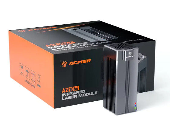 ACMER 00.3mm Laser Spot Sirkular 1064nm,2W IR Dual Laser Module Kit untuk Ukiran Logam/Emas/Perak/Platinum/Tembaga