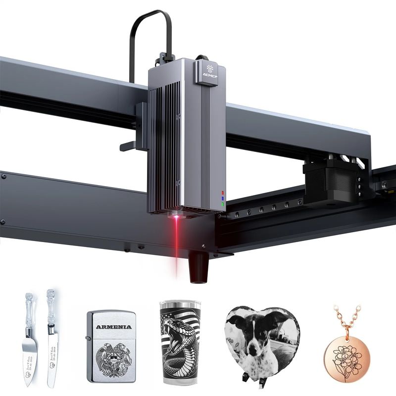 ACMER P2 IR 2w Fiber Laser Engraver 0.03mm Ultra-fine Spot Untuk Logam Plastik Batu Akrilik