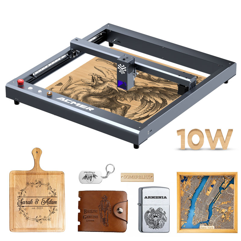 ACMER P2 10W Diode Laser Engraver And Cutter Machine Mesin CNC Ukuran 600*650*170mm
