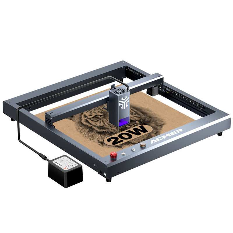 ACMER P2 20W Laser Engraver Mesin Pemotong, USB Terkoneksi Kayu Laser Cutter dengan 30000mm / min Kecepatan Ukiran