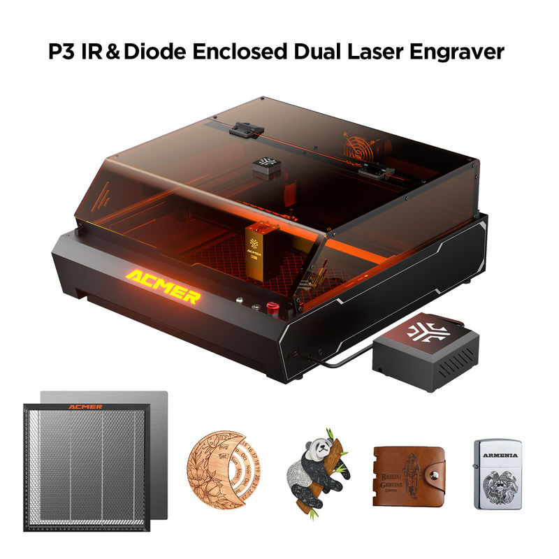 ACMER P3 2 IN 1 Mesin Pemotong Laser Ultra Precision dengan Kamera HD 2592 X 1944