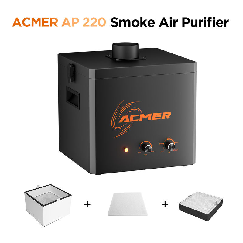 ACMER AP220 Air Purifier asap Laser Graver Aksesoris 10,6kg 120 menit Durasi Timer